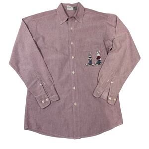 Acme Clothing Co Bugs Bunny Pocket Logo Button Down Shirt XS